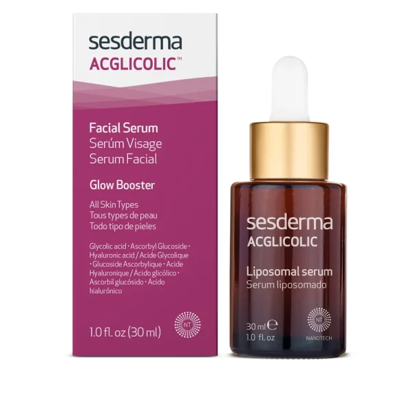 ACGLICOLIC Facial Serum with Glycolic Acid, Vitamin C, and Hyaluronic Acid - 1.0 fl. oz